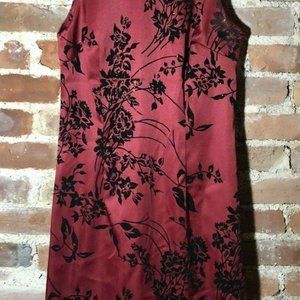 Y2K Vintage Cocktail Dress CDC Velvet Applique XS